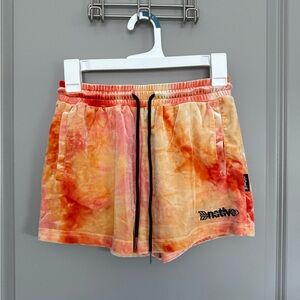 Native Orange and Red Athletic Shorts Lightweight Design